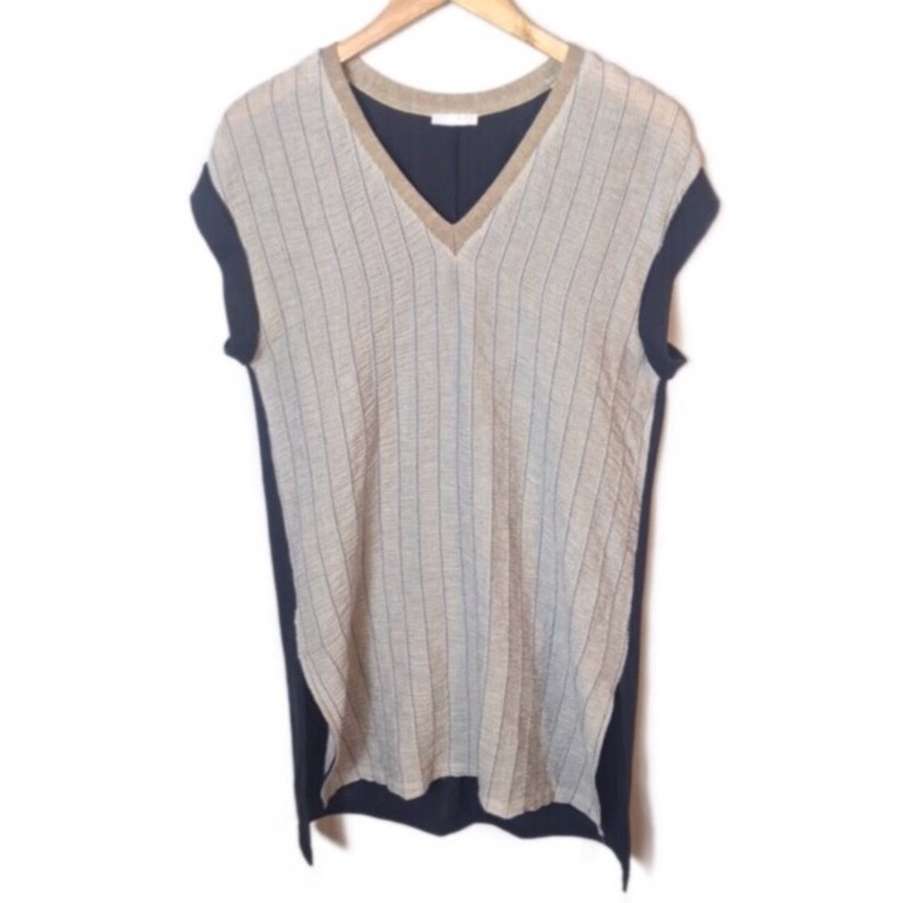 ZARA Crepe Knir Tunic Top
